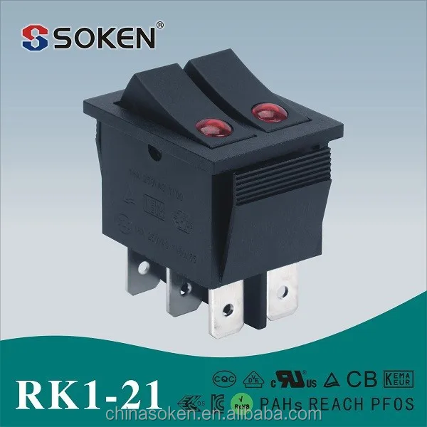 Soken бытовой техники OEM 6 контакт. on on / вкл выкл dot перекидной переключатель