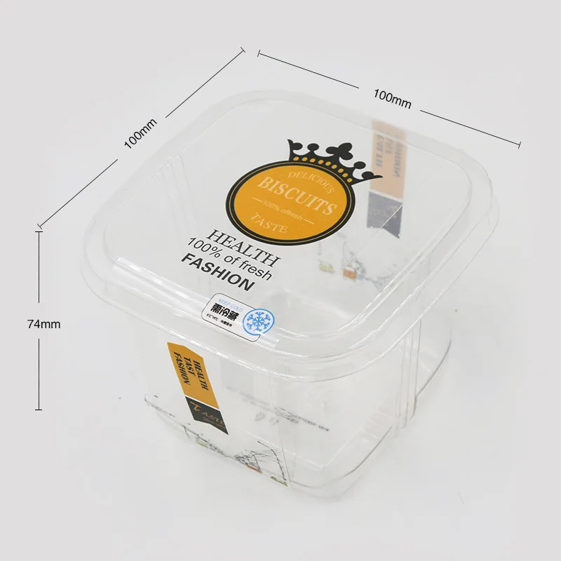 Good Sale Clear Plastic Fruit Biscuit Bakery Box Container