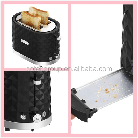 China supplier 1000 watts 2 Slice toaster with Defrost Reheat Cancel function