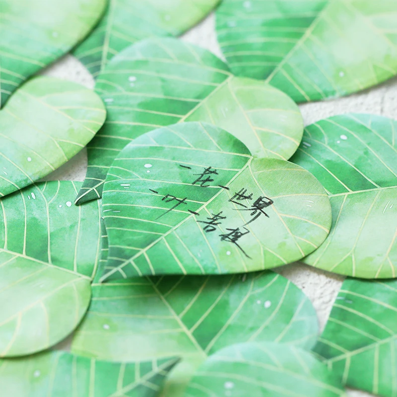 wholesale student stationery natural leaf paper sticky note