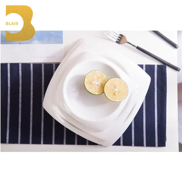 10.5 inch for hotel and restaurant and home bone china salad/ soup square plate