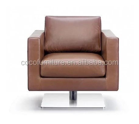 Поворотный кожаный одноместное кресло в форме яйца CH-034