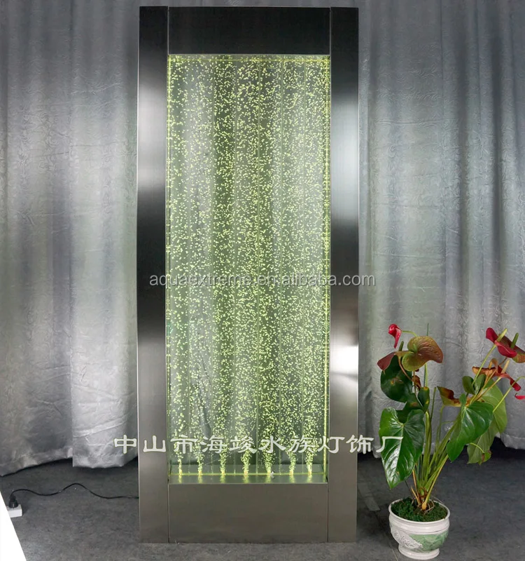 Aquaextreme stainless steel frame straight water bubble wall panel