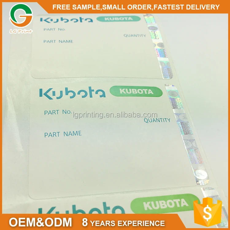 China Supplier Customized Cmyk Printing Paper Silver Stamping Hologram Sticker For Electronic Product