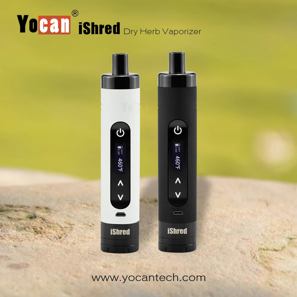 
Yocan iShred herbal vaporizer is a portable dry herb vaporizer pen designed with a built-in stirring stick and built-in grinder 