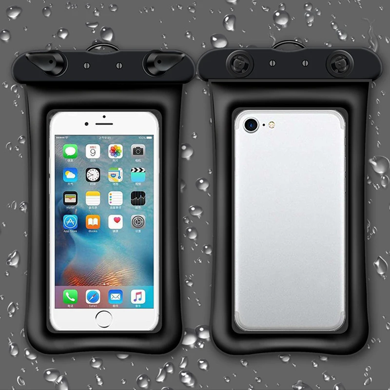 
Universal Waterproof Case double airbags waterproof pouch bag airbag Cell Phone Water proof dry bag for smart phone 