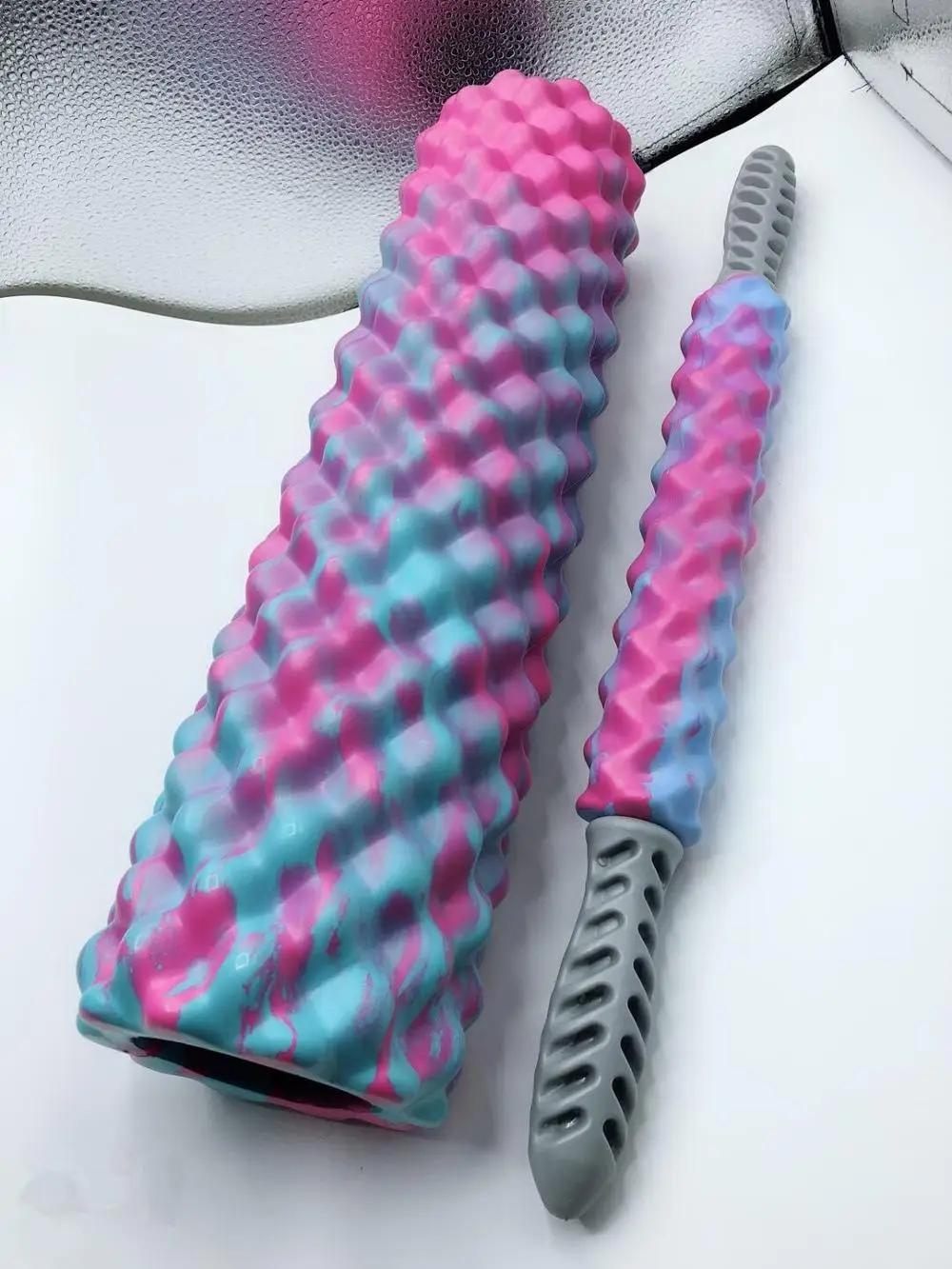 2018 Hot Great Quality High Density EVA Yoga Exercise Foam Roller Set With Massage Stick