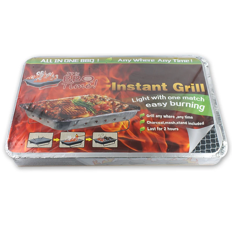 
 Одноразовый уличный барбекю/многофункциональный бездымный угольный барбекю одноразовый мгновенный гриль для кемпинга  