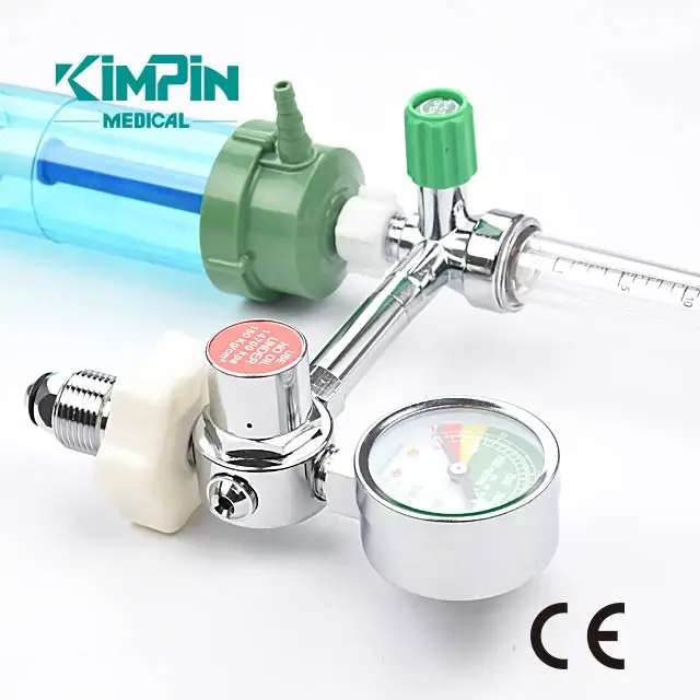 Medical Oxygen Regulator with Flowmeter and Humidifier Bottle Directly supplied by manufacturer