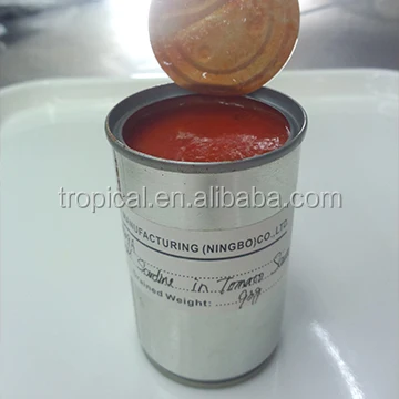 Высокое качество сардины в консервах, в томатном соусе семена острого Чили 155g легко открыть бренд клиента