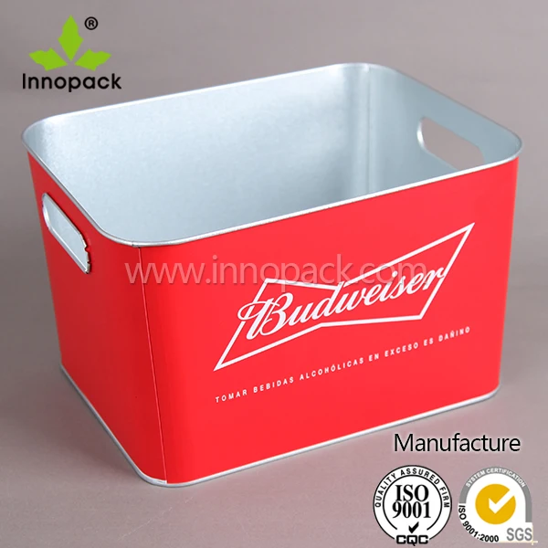 rectangular metal ice bucket wine cooler 10 liter beer bucket
