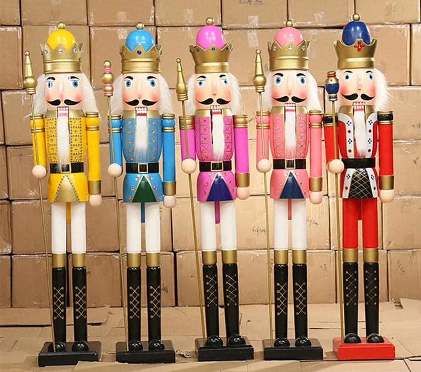 2017 Large size 1.8 Meter christmas wooden nutcrackers for home decor
