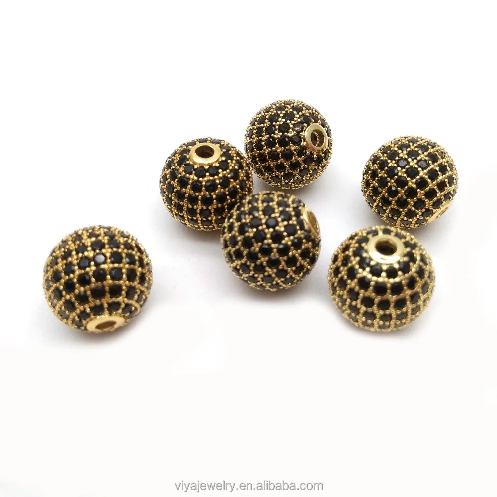 Бесплатная доставка, качественные круглые алмазные бусины 6 мм, 8 мм, 10 мм с блестящим кубическим цирконием для изготовления ювелирных изделий