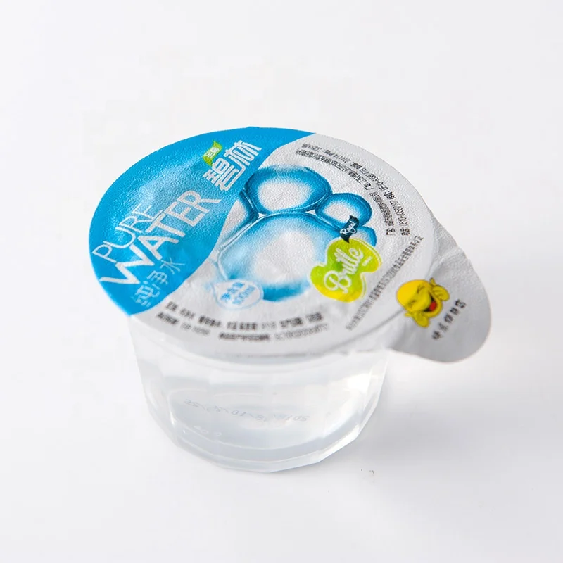 100ML clear PP plastic cup with sealable aluminum foil lid