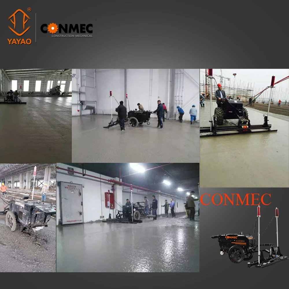 
machine construction equipment concrete laser screed with German laser syatem and Italian hydraulic drive unit 