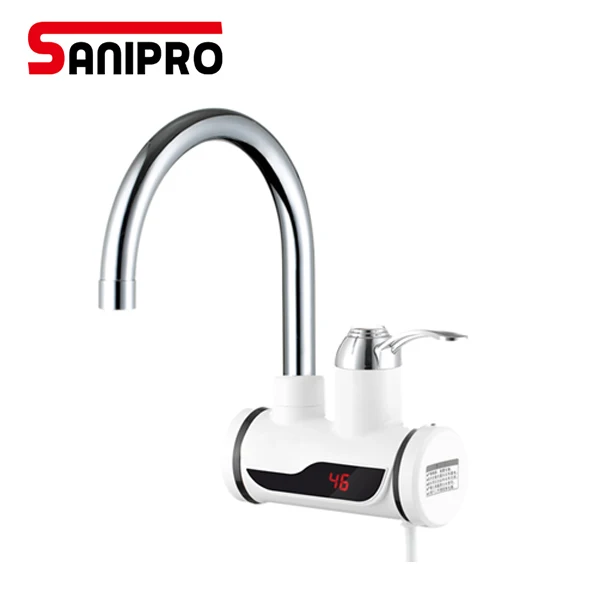 SANIPRO Smart Electric Hot Water Heater Faucet Kitchen Sink Instant Heating Tap with LED Digital Display