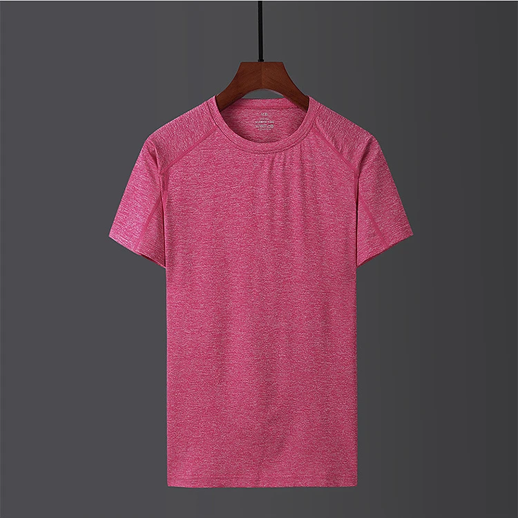 
Custom Wholesale Men Fitness Polyester Spandex Men Quick drying T Shirt 