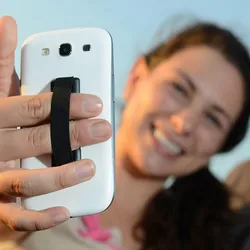 Single Grip Durable Elastic Strap Universal Finger Phone Holder Plastic Sling Grip Anti Slip Stand for Tablet Cellphone