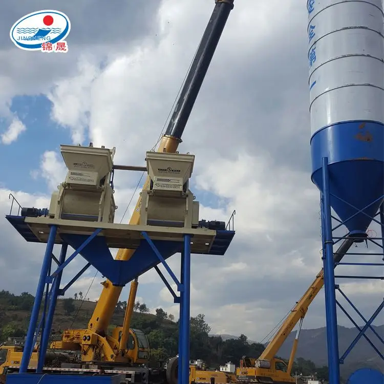 Factory direct stationary electric motor concrete cement mixer plant price china manufacturer