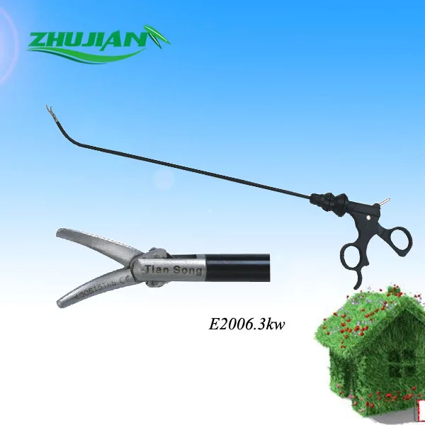 China Best Flexible and rotatable Laparoscopic scissors(Head length 15mm, Double action) Curved- laparoscopy instruments