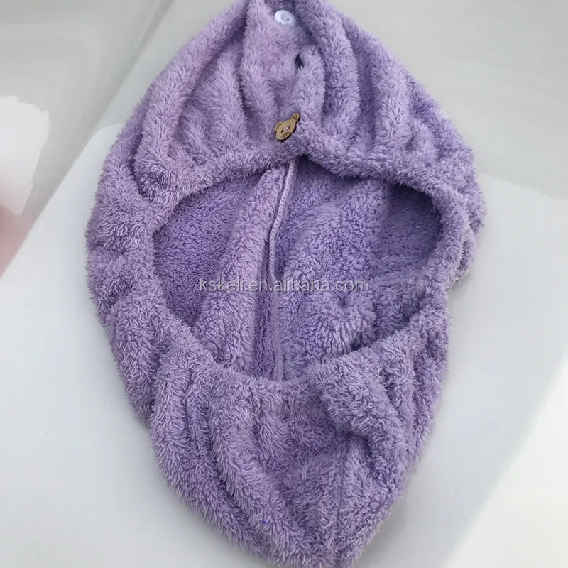 Home Microfiber Hair Towel Fast Drying Turban Towel Absorbent Hair Wrap for Bath, Spa