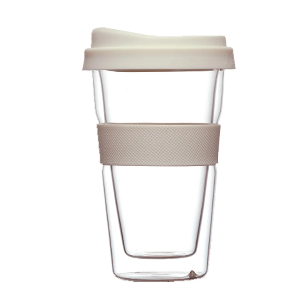 
Reusable coffee tea cup tumbler glass 