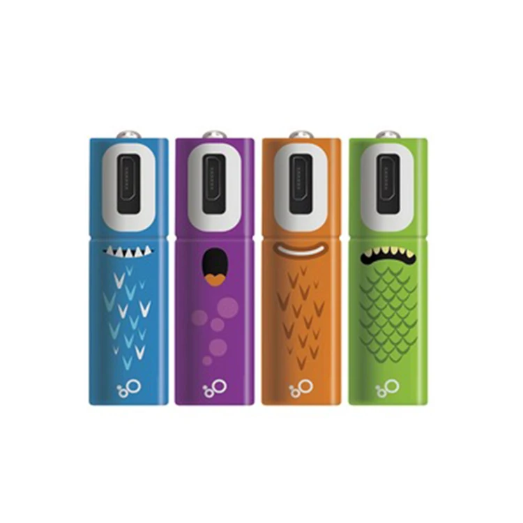 Top Sale Micro usb port AA battery pack 1.2V 1.5V Ni Mh Rechargeable batteries AAA 450mah for camera flashlight