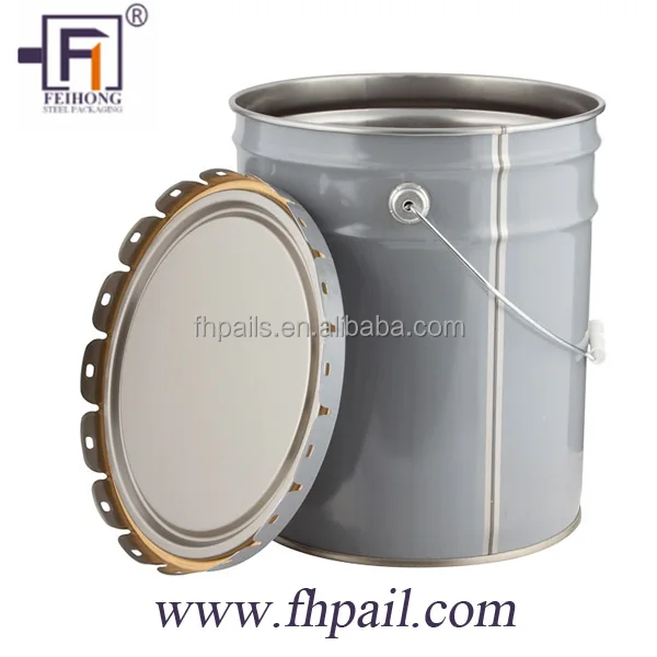 
wholesale 18L tin steel bucket /pail used for Metal primer Paint/oil /chemical/solvent 