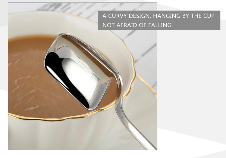 Creative Camping Portable Cartoon Dessert Spoon Metal Ice Cream Honey Stirring Hanging Cup Spoon