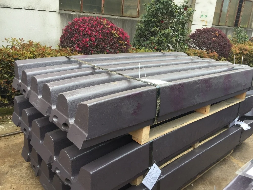 High Manganese Steel Casting Fixed And Swing Movable Wear and Spare Parts For Stone Crusher Jaw Plate