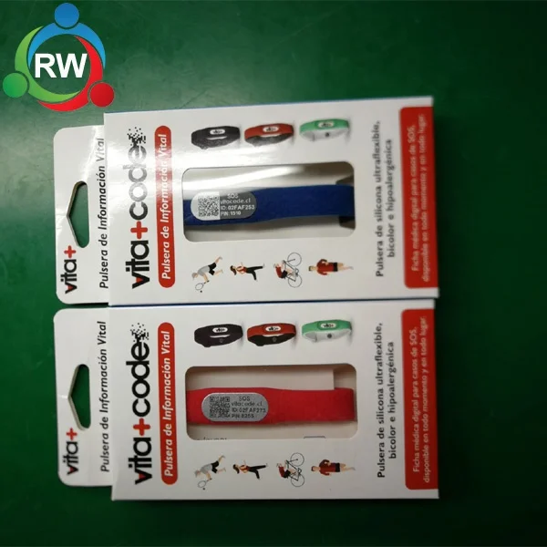 silicone QR code wristband, silicone metal bracelet, adjustable silicone buckle band