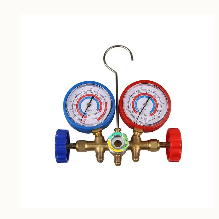 
R22 R134a R410a manifold gauge refrigeration pressure gauge with hose 
