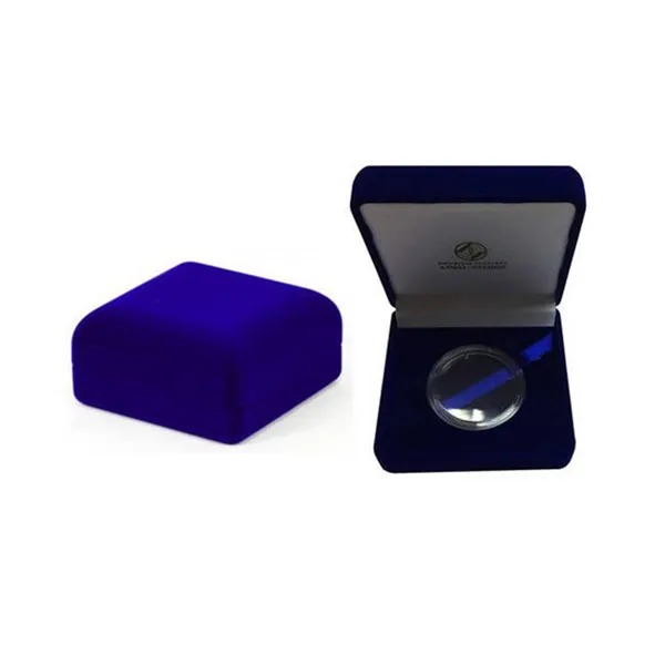 Wholesale Custom Gold Coin Display Case Small Velvet Silver Coin Box
