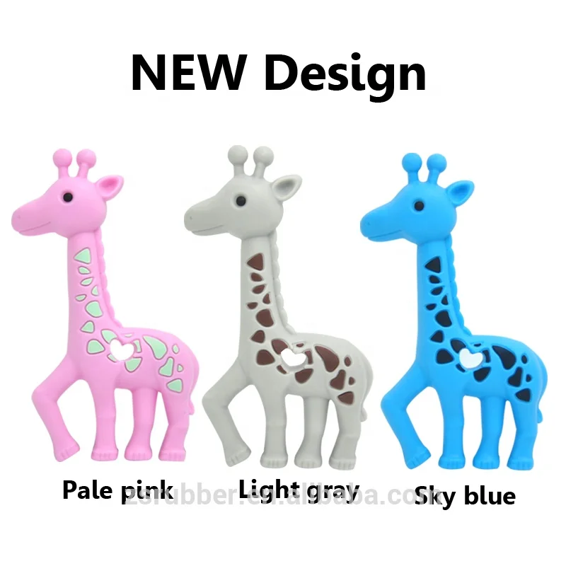 Giraffe Baby Ring BPA Free Food Grade Silicone Chew Baby Teething Teeth Silicone Teether
