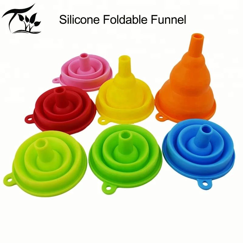 Silicone Collapsible Funnel Cooking Tool Kitchen Funnel  Silicone Foldable Funnel