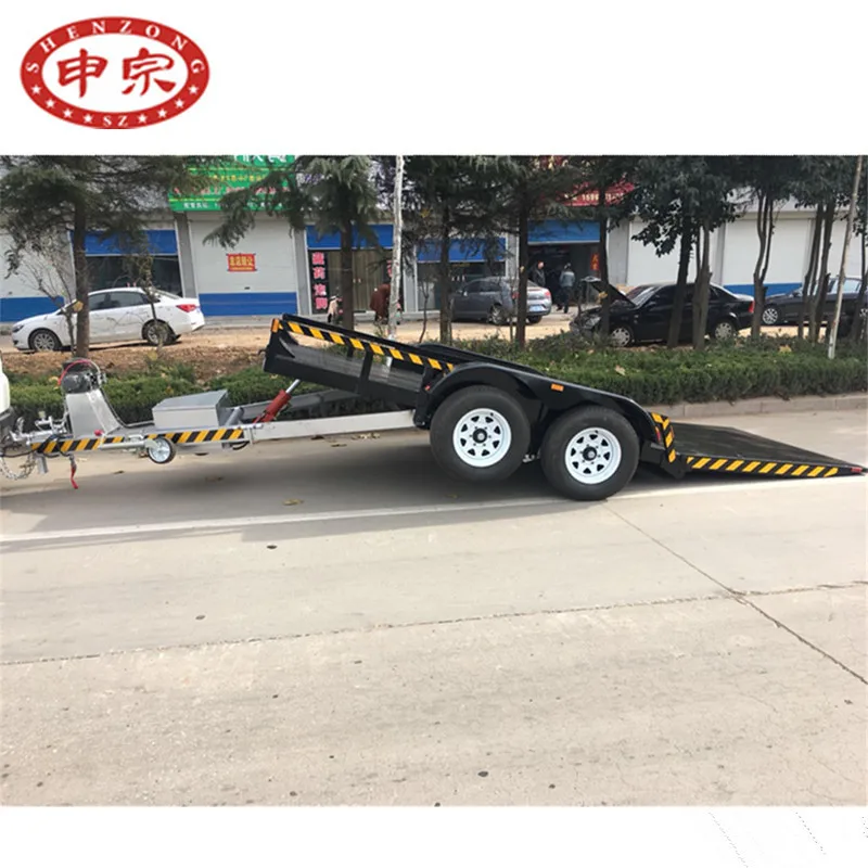 Factory sales car transporter tandem utility tipping trailer