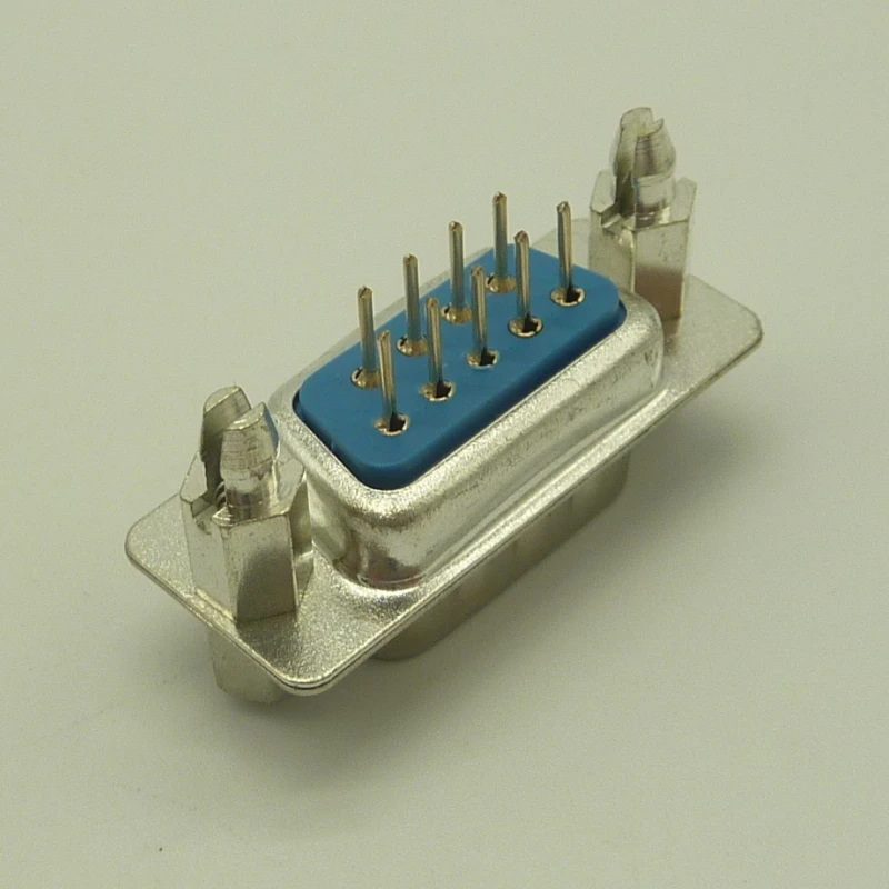 D-sub 9pin panel mounted industrial standard straight male connector