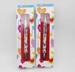 Promotional Stationery Stylus Hot Selling Custom logo full color print Metal Gift Pen Set with Box