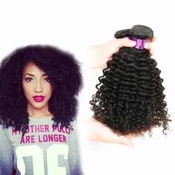 100% Brazilian human Hair Natural Color Kinky Curl human locks