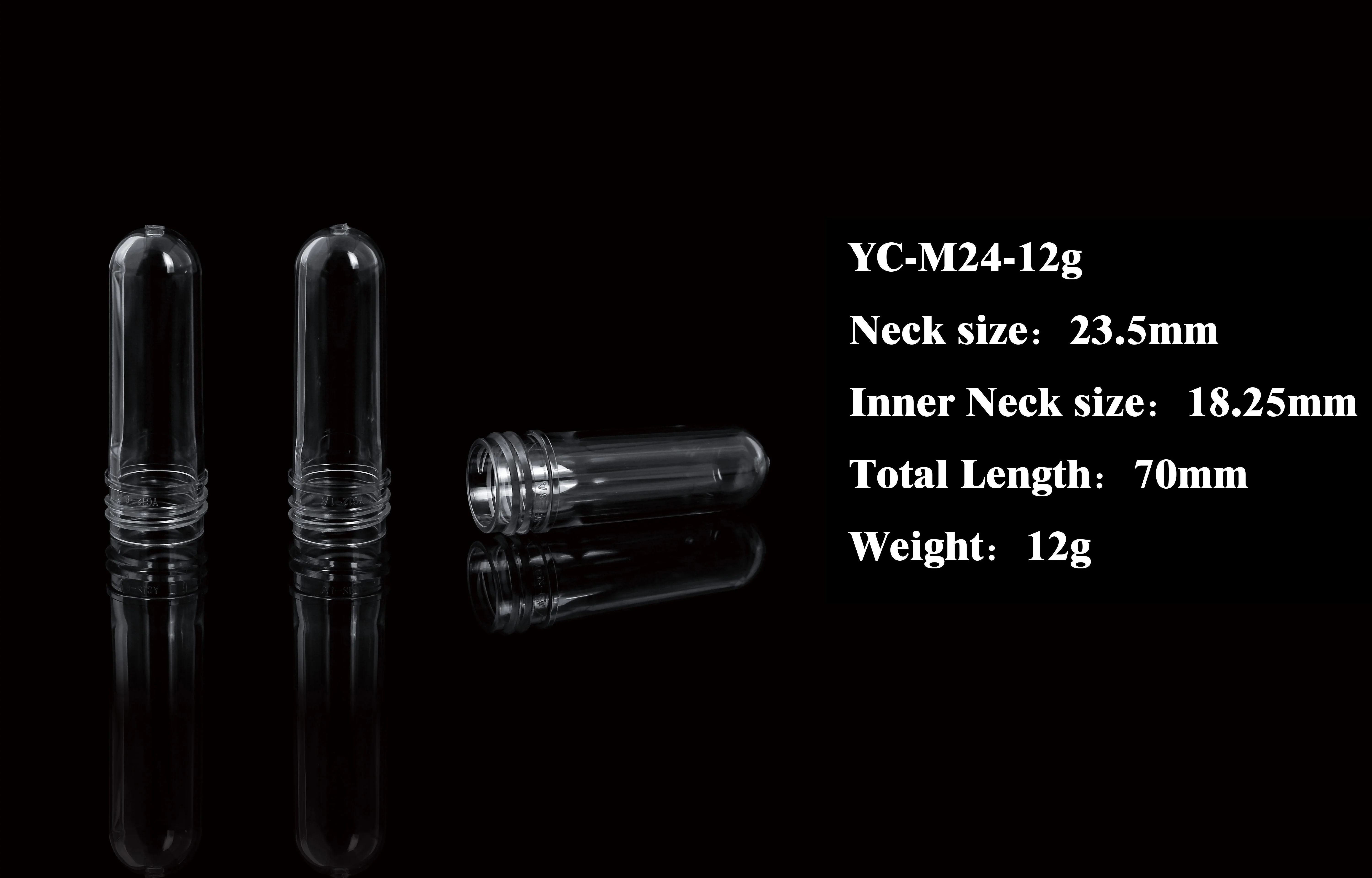24mm 24/410 neck 12g for 20ml high quality cosmetic bottles PET preform
