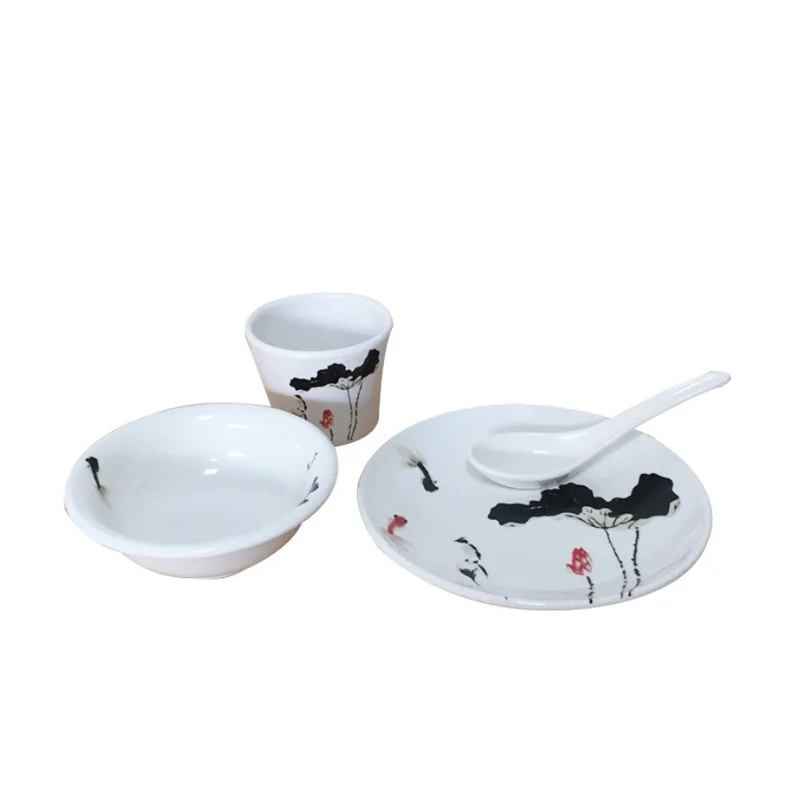 
Wholesale reusable plastic melamine dinnerware sets 