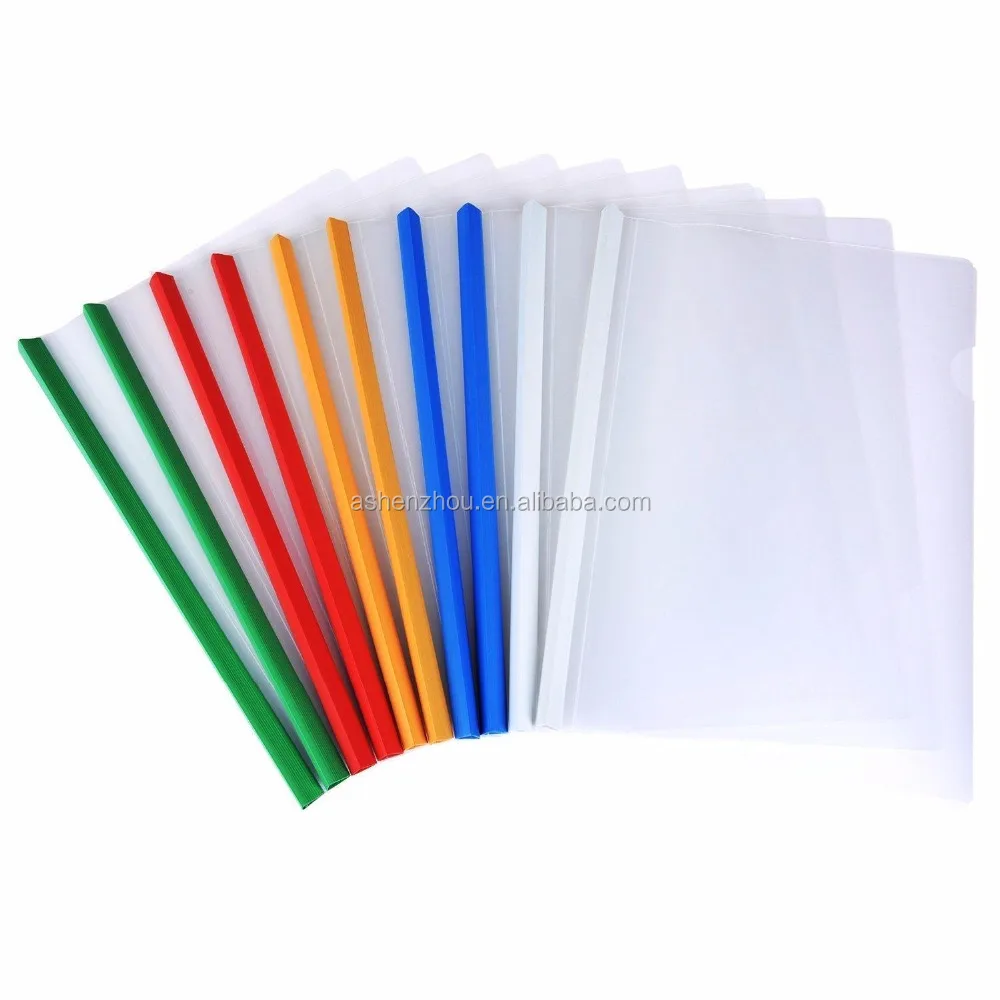 Cheap promotional custom office document decorative file folders PVC slide binder report cover