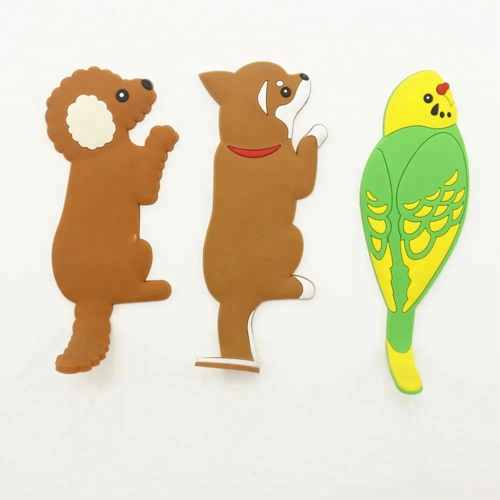 Magic Sticky Wall animal PVC Hooks Fridge Magnet Sticker