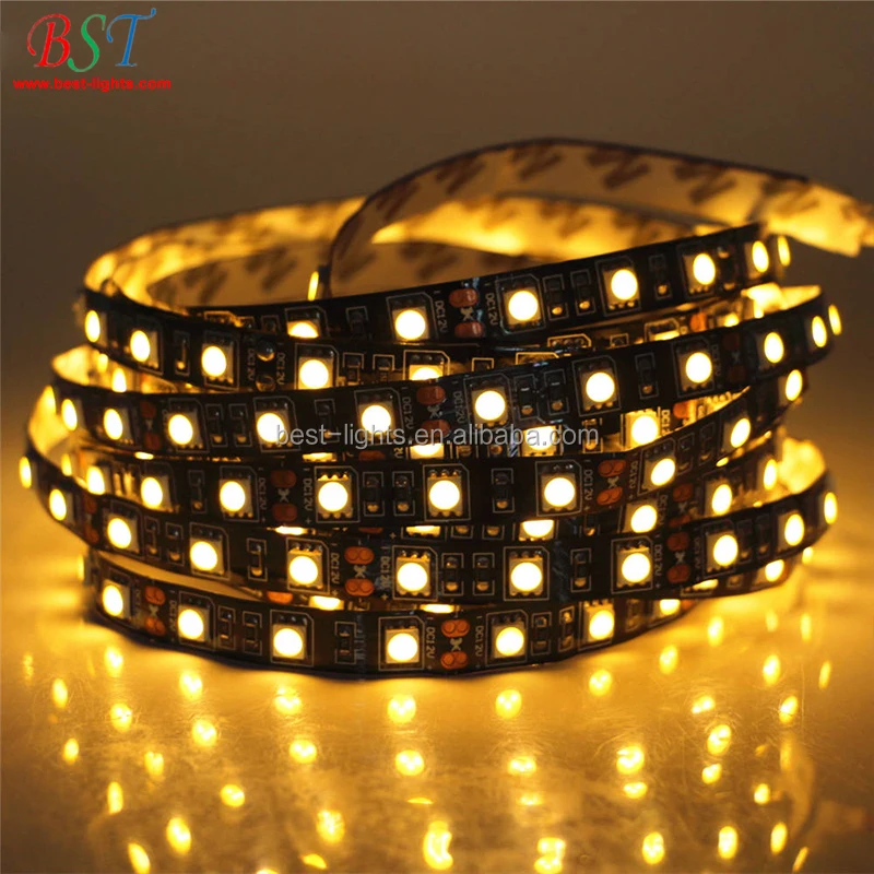 BLACK PCB BOARD 5050 LED STRIP RGB DC 12V 5M 60LED/M 300 LEDS SMD IP65 WATERPROOF FLEXIBLE LIGHT STRIPS