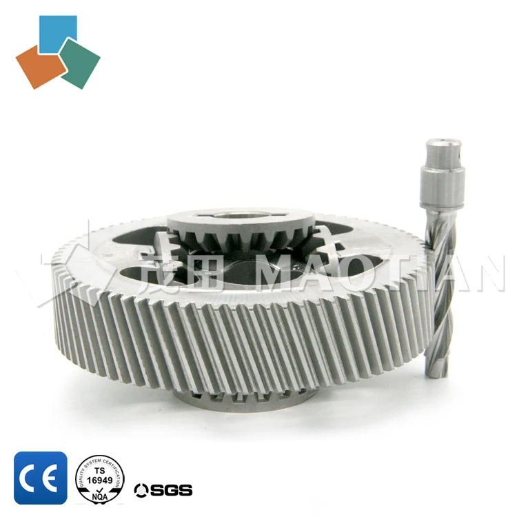 
Wholesale high quality standard size compound worm gear set low noise / cnc machining aluminum parts / dual shaft 