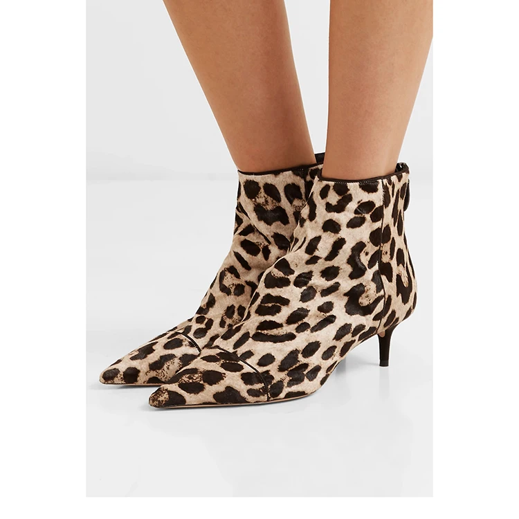 New Arrival Handmade Lady Fashion Leopard Boots