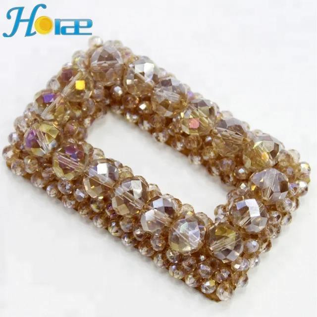 h006 wholesale glass beads shoe flower handmade shoe accessory for decoration