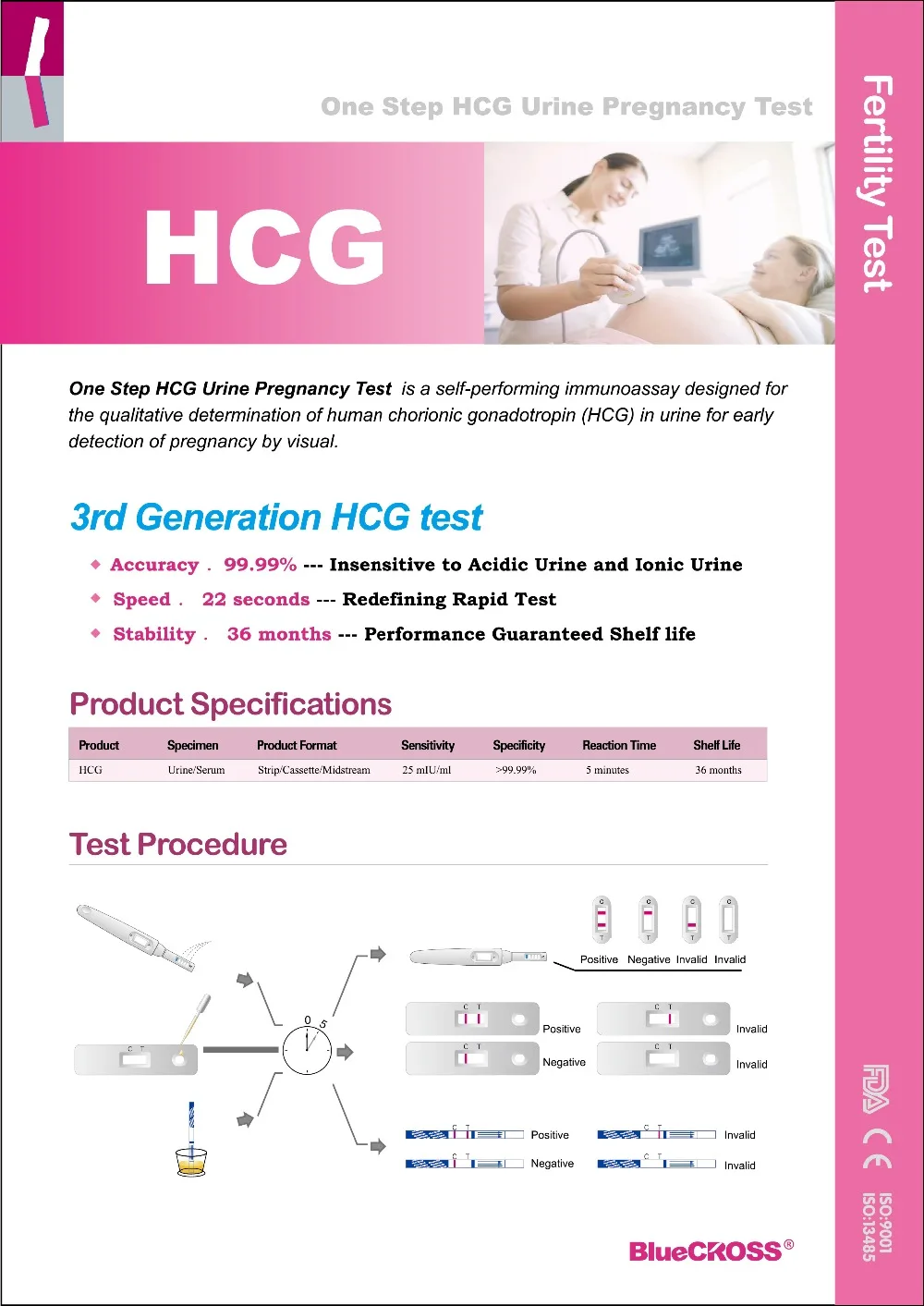 
Pregnancy Blood Test Kits For Medical Diagnostic Test 25 Years Professional Manufacturer Trustworthy Factory 