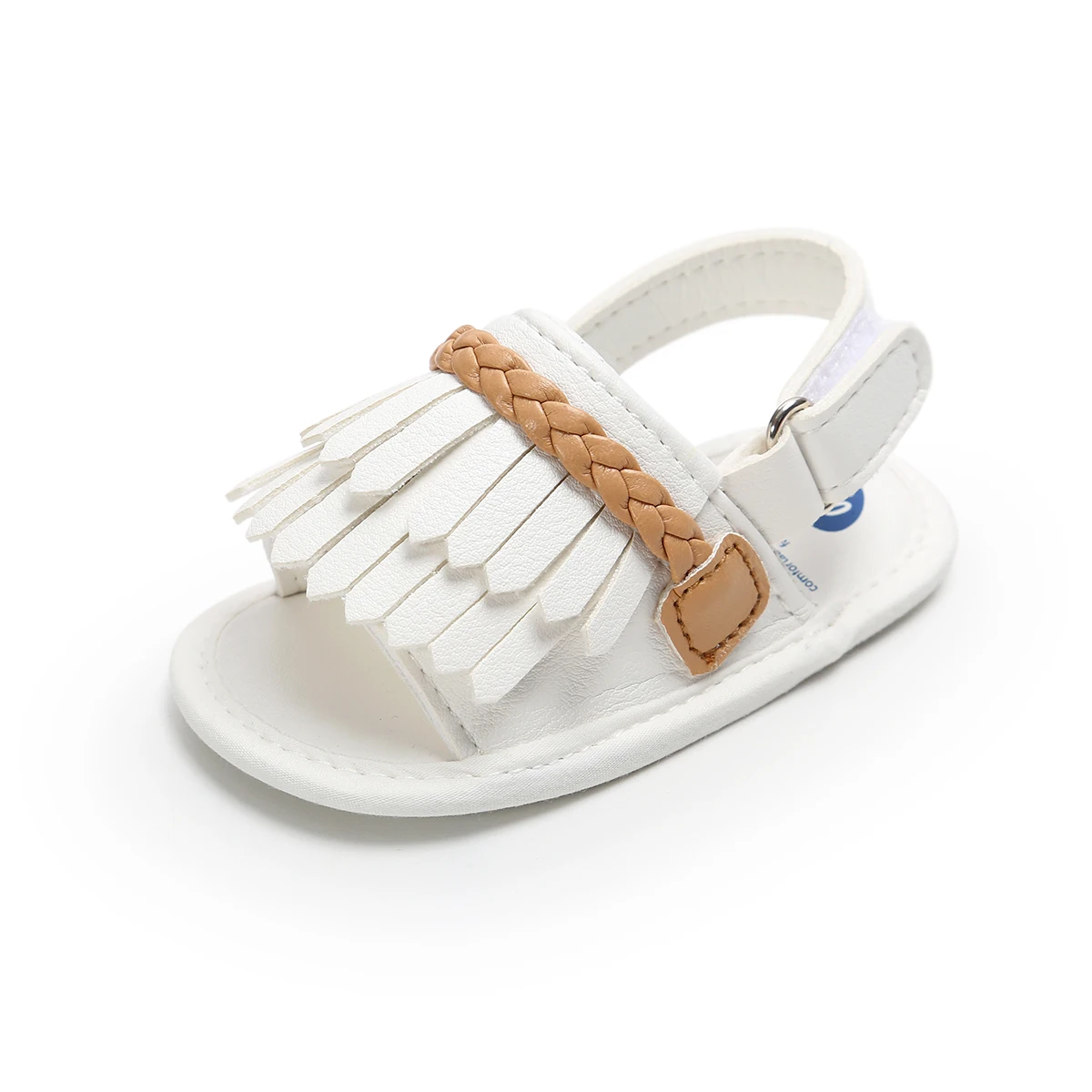 Босоножки с бахромой для новорожденных девочек, сандалии принцессы из ПУ кожи, Нескользящие, х/б, летние Тапочки