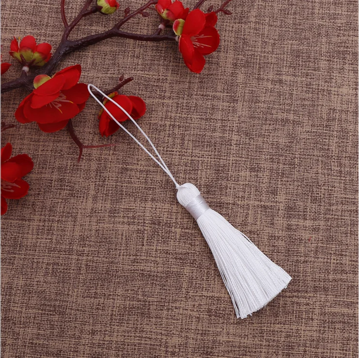 
16cm High Quality Polyester Silk Tassel with loop 